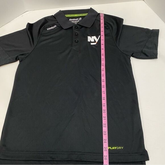 Reebok NHL Center Ice Collection New York Islanders Polo Shirt Black Size Small - Picture 7 of 9